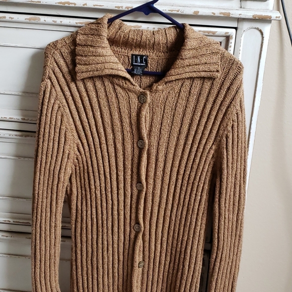 Women's Sweater Duster, long length cardigan sz M - Picture 3 of 5